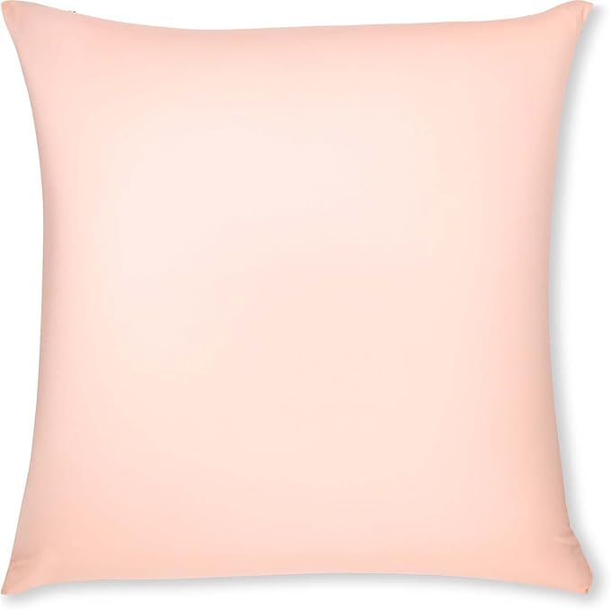 PILLOWY 26" x 26" Throw Pillow - Cream Peach: 1 PCS Luxurious Premium Microbead Pillow with 85/15 Nylon/Spandex Fabric. Forever Fluffy, Outstanding Beauty & Support. Silky, Soft & Beyond Comfortable
