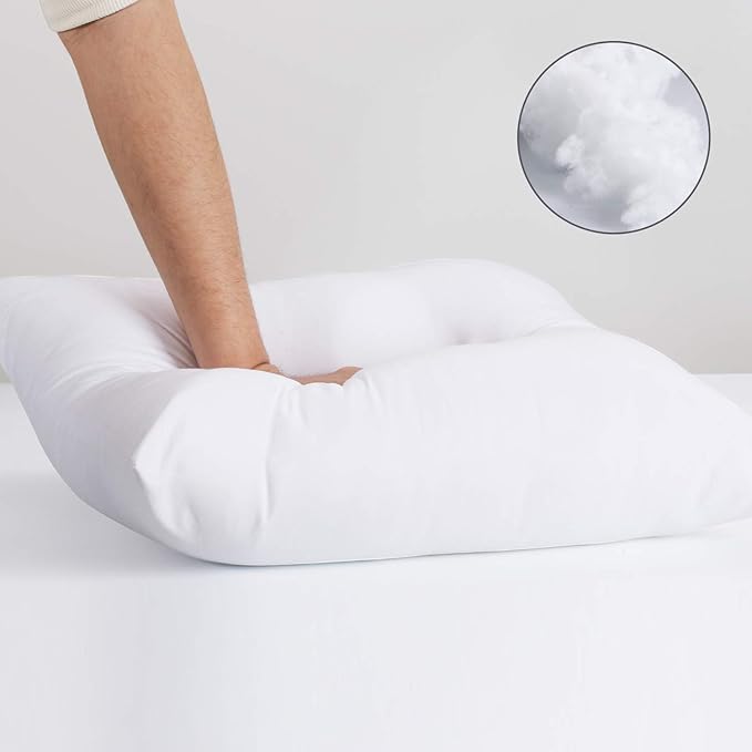 Hypoallergenic Lumbar Pillow Inserts 4 Pack, 12 × 20 Inches – Plush Polyester Throw Pillow Fillers for Sofas, Beds, and Office Use
