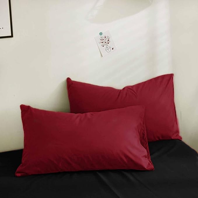 Nanko King Size Comforter Set Red and Black, All Season Soft Reversible Down Alternative Duvet Insert, Microfiber Filling Bed Sets, Modern Farmhouse Bedding Sets in a Bag for Women Men 104 x90 3 PCS