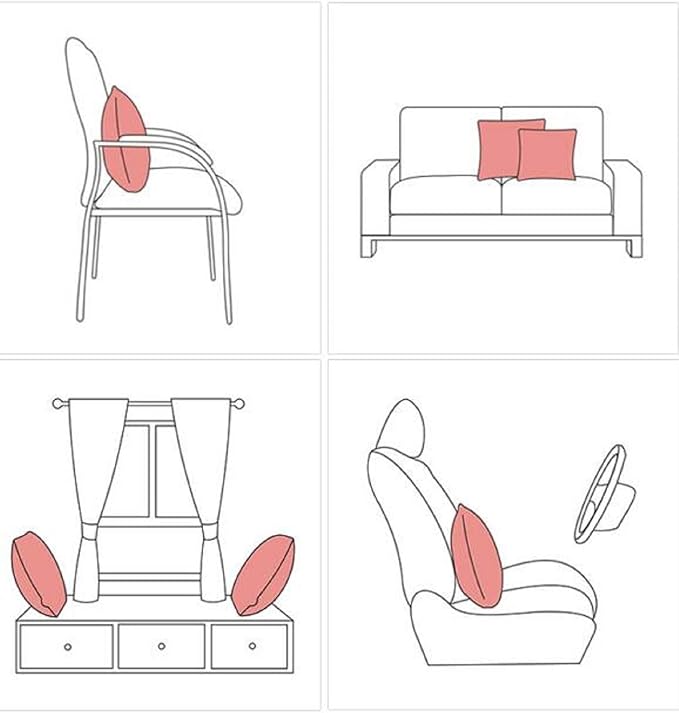 Cyprinus Carpio 3D Leaf Shape Household Pillow Cushion Sofa Lumbar Pillow Household Throw Pillow Decoration 20 * 20 Inch (Dark Red)