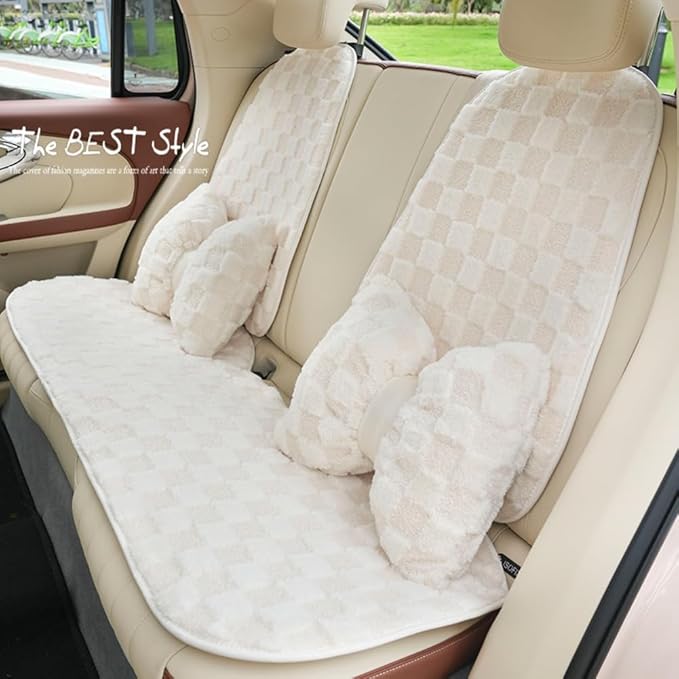 2 Pcs White Bow Pillow Big Bow Shaped Cushion Plush Car Lumbar Pillow Aesthetic Home Decor Throw Pillows for Room Bed Sofa Couch Decor