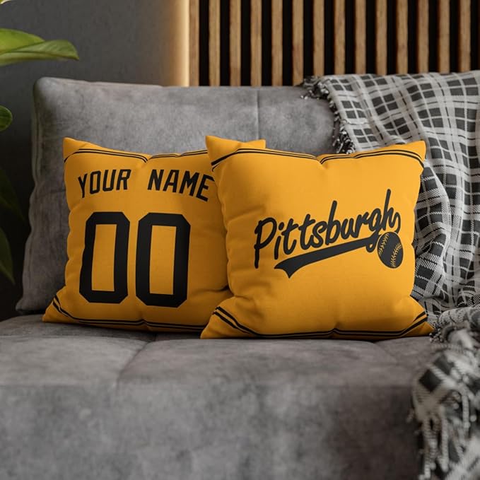 ANTKING Pittsburgh Throw Pillow Custom Name and Number for Men Women Boy Personalized Gift