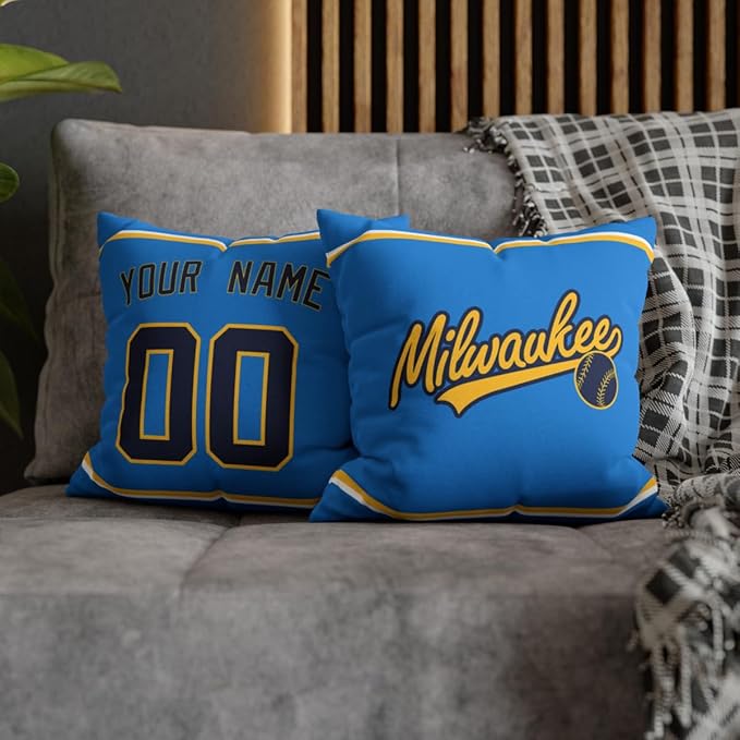 ANTKING Milwaukee Throw Pillow Custom Name and Number for Men Women Boy Personalized Gift