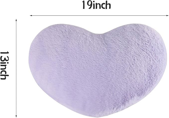 2PCS Throw Pillows Heart Pillow Home Decor Decorative Couch Pillows Bed Pillows Outdoor Pillows,Purple 13"*19"