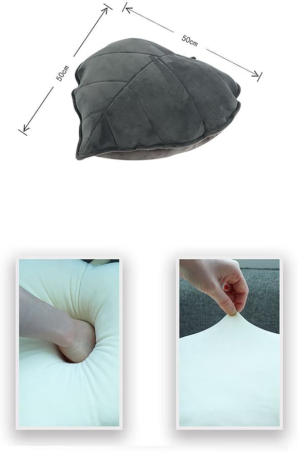 Tree Leaves Cushion - Soft Leaf Plant Shape Pillow, Suitable for Bedroom, Sofa, Living Room - Dark Green (19.69 * 19.69)