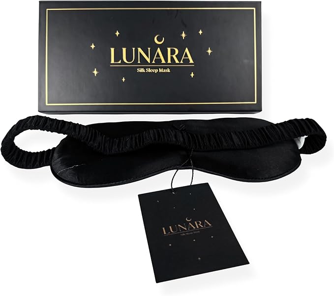 Silk Sleep Mask for Women & Men – 100% Mulberry Silk Eye Mask for Sleeping, Soft & Light Blocking for Deep, Restorative Sleep – by LUNARA