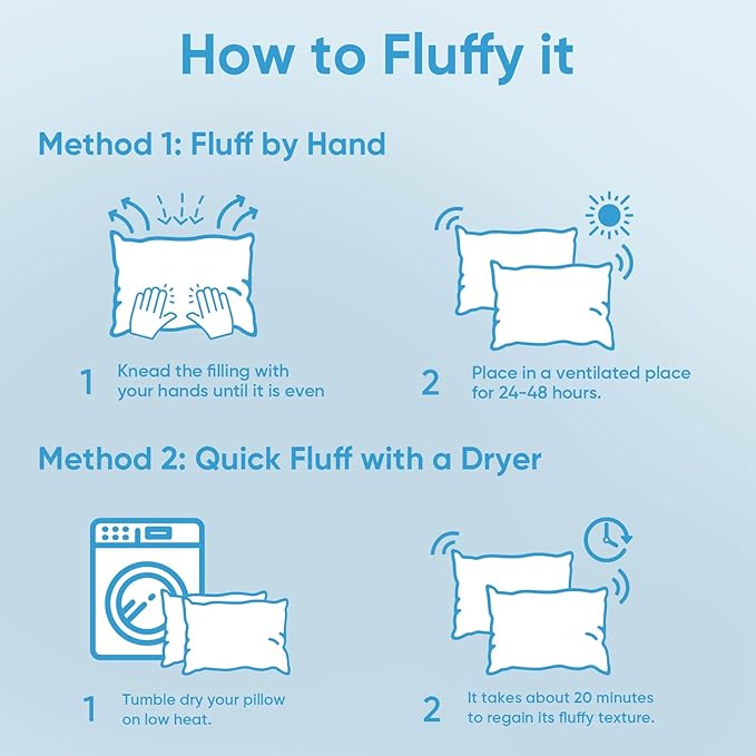 Shredded Memory Foam Pillow, King Size Cooling Adjustable Firm Bed Pillow for Sleeping, Washable Removable Cover, Ideal for Side, Back & Stomach Sleepers