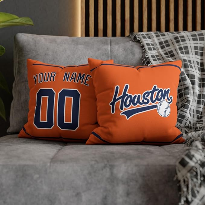 ANTKING Houston Throw Pillow Custom Name and Number for Men Women Boy Personalized Gift