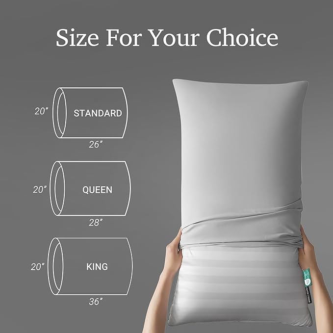 Hotel Grand 5-Star Feather Down Pillows King Size 2 Packs - 100% Cotton Machine Washable Soft Supportive Hypoallergenic Bed Pillows for All Sleep Positions
