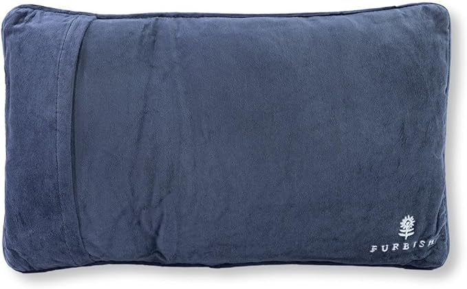 FURBISH Needlepoint Decorative Throw Pillow - Uncomfortable - 9"x15" - Small Embroidered Designer Pillow for Living Room, Couch, Sofa, Chair & Bed - Eclectic Home Decor