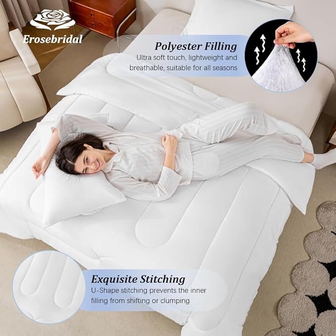 Erosebridal Rustic Cabin Comforter Set Boho Aztec Quilt,Woodland Animals Bear Moose Elk Deer Bedding Sets Queen,Tribal Geometric Diamond Duvet Insert Vintage Country Cottage Farmhouse Decor