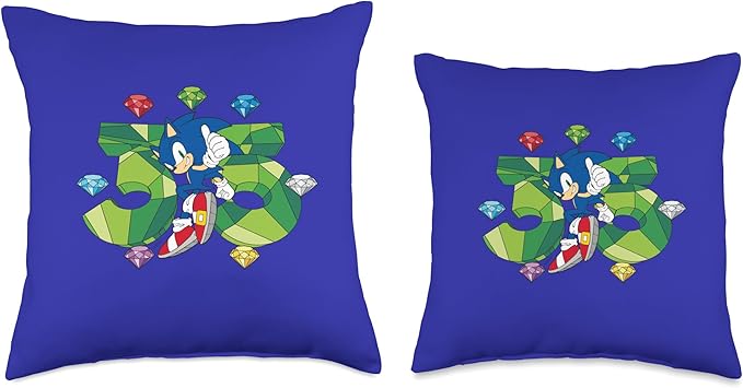 Sonic The Hedgehog: 35th Anniversary Key Visual Throw Pillow