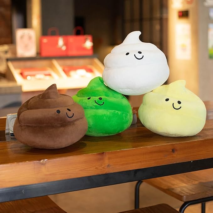 Lovely Plush Simulation Poop, Spoof Gifts, 3D Funny Decoration Pillow (Green, 10in)