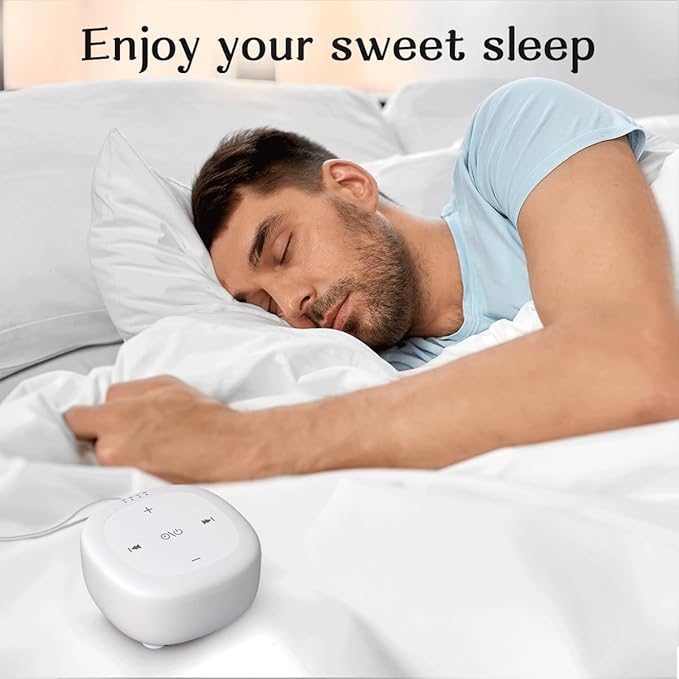 White Noise Sound Machine with 30 Soothing Sounds Brown Noise Sound Machines for Sleep Office Privacy Bedroom 36 Adjustable Volume 4 Timers Memory Function Sleep Sound Machine Adult Elderly Baby Care