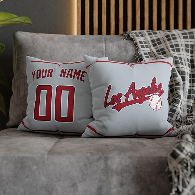 ANTKING Los Angeles A Throw Pillow Custom Name and Number for Men Women Boy Personalized Gift