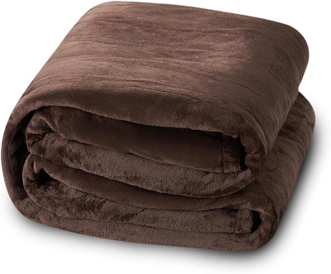 Electric Heated Blanket Queen Size 84"x90", Soft Plush Microplush for Bed, Dual Controllers & Heating Zones, 10Hs Auto Off & 5 Heating Levels, Machine Washable, Gifts for Family-Dark Brown