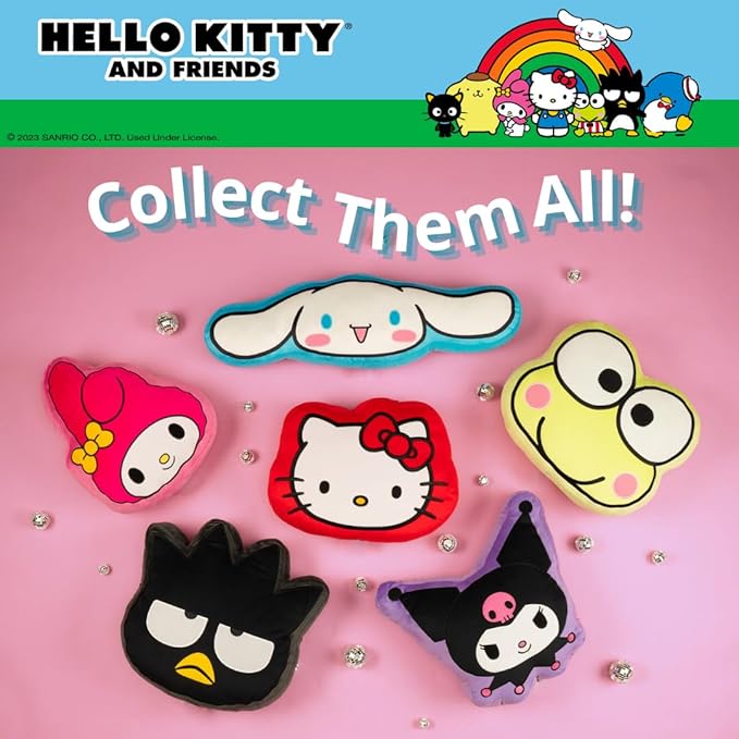 Hello Kitty & Friends Kuromi Bedding Super Soft Plush Decorative Pillow, One Size, (100% Officially Licensed Product) by Franco