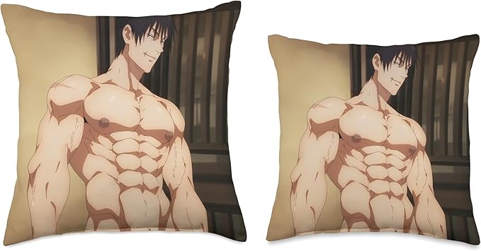 Toji Sexy Bara Pecs Muscle Manga Online Anime Men Cosplay Throw Pillow