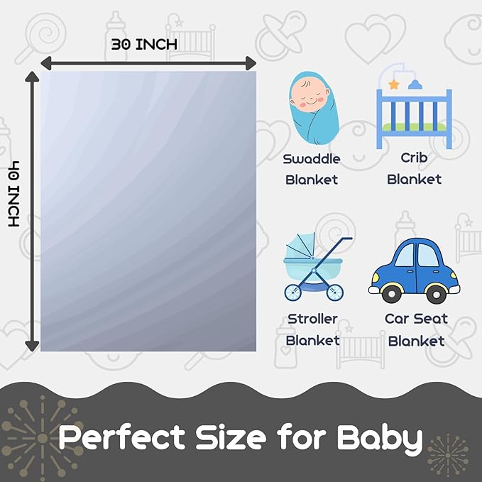 Yurhap Leopard Print Baby Blanket Fleece Baby Blankets for Boys, Ultra Soft Cozy Fluffy Infant Toddler Newborn Receiving Gifts for Crib Stroller, 30x40 Inch, Grey