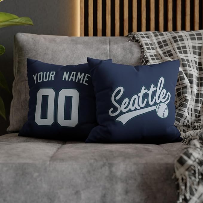 ANTKING Seattle Throw Pillow Custom Name and Number for Men Women Boy Personalized Gift
