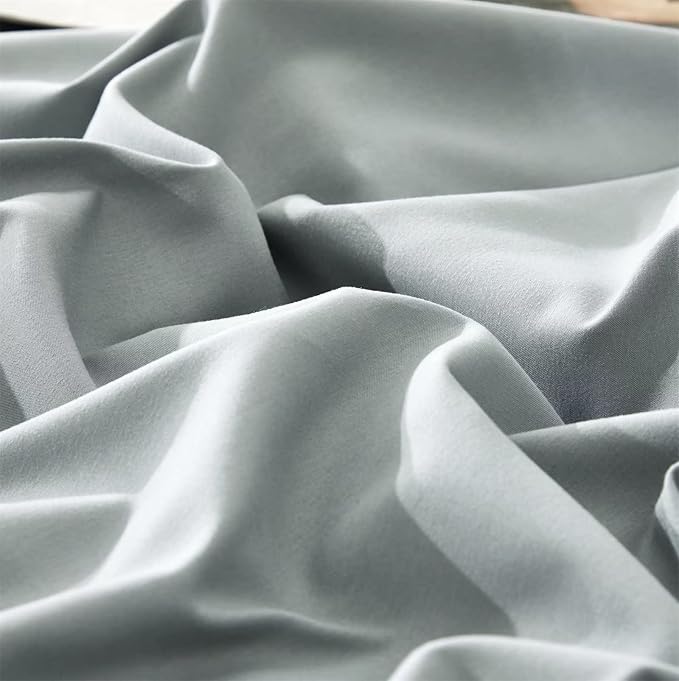 Houseri Blue Comforter Set Queen Haze Blue Bedding Women Girls Light Blue Comforter Sets Queen Size Boys Men Dusty Baby Blue Bedding Sets Queen Modern Greyish Blue Soft Comforter Quilts Queen Blanket