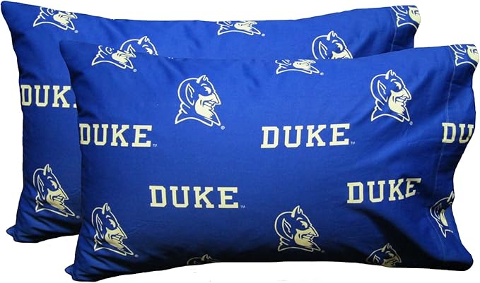 College Covers Everything Comfy Duke Blue Devils Pillowcase Pair, King, 20" x 40", Includes 2 King Pillowcases