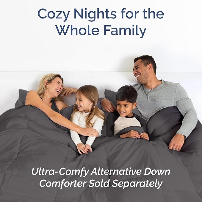 Full XL Size 4 Piece Sheet Set - Comfy Breathable & Cooling Bed Sheets Set - Hotel Luxury Bedding for Women, Men, Kids, Teens, Boys & Girls - Deep Pockets, Soft, Wrinkle Free - Oeko-Tex - Dark Grey
