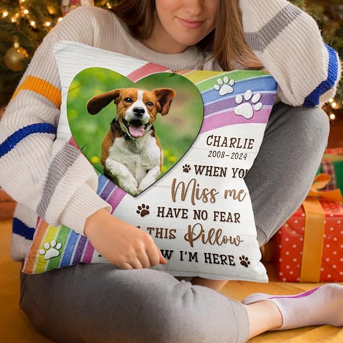 Pawfect House Personalized Pet Memorial Throw Pillow (Insert Included), Bereavement Gift Ideas, Pet Loss Gifts, Custom Dog Pillow, Dog Passing Aways Gifts