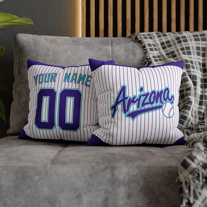 ANTKING Arizona Throw Pillow 2 Packs Custom Name and Number for Men Women Boy Personalized Gifts