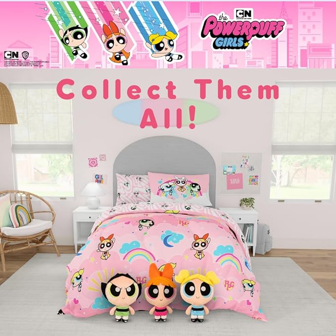 Collectibles The Powerpuff Girls Buttercup Bedding Super Soft Cozy Decorative Cuddle Pillow, (Officially Licensed Product) By Franco