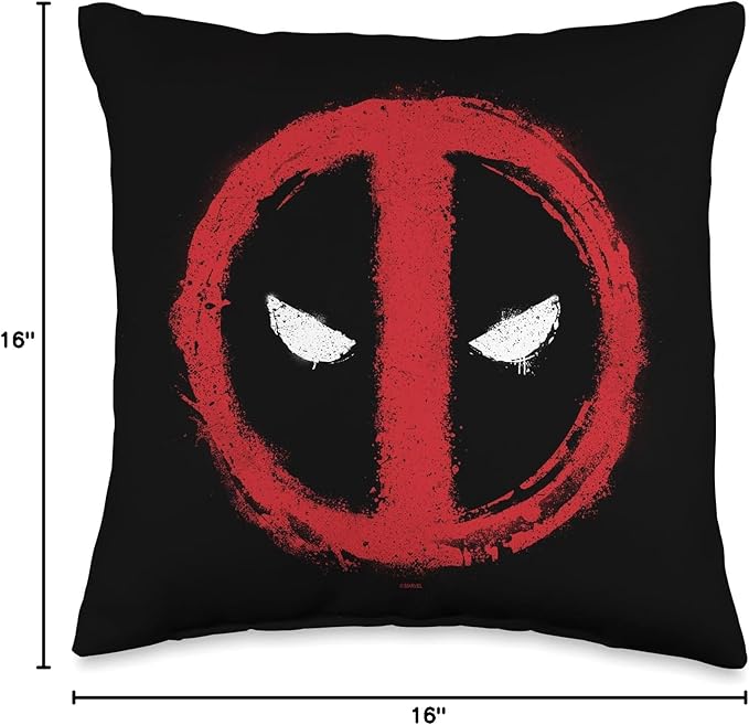 Marvel Spray Paint Deadpool Icon Throw Pillow
