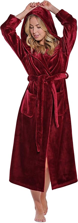 Turquaz Oversize Premium Luxury Ultra Soft Warm Robes for Women Plush Fleece Bathrobe for Women with and Spacious Pockets