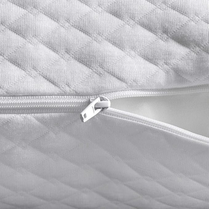 NTCOCO Shredded Memory Foam Bed Pillows for Sleeping Standard Size Set of 2, with Washable Removable Hypoallergenic Sleep Pillow for Back and Side Sleeper