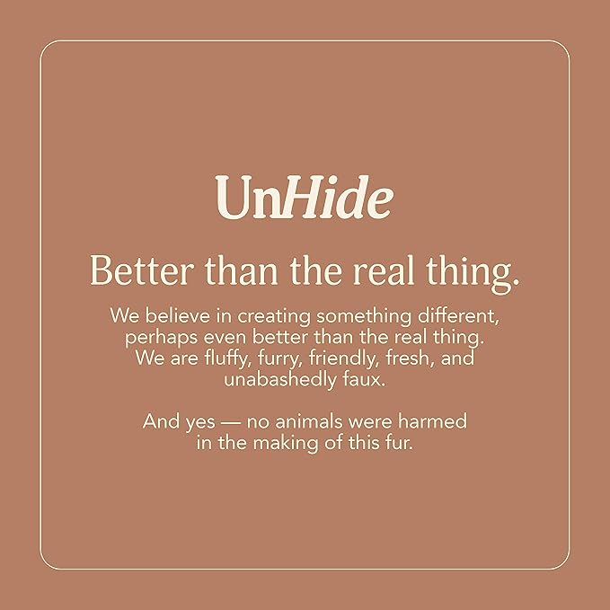 UnHide Floof Pet Bed - Medium (28" x 10") - Extra Soft Dog Bed - Removable Faux Fur Cover - Machine Washable - Helps Ease Pet Anxiety & Provides The Perfect Sleep - Beige Bear