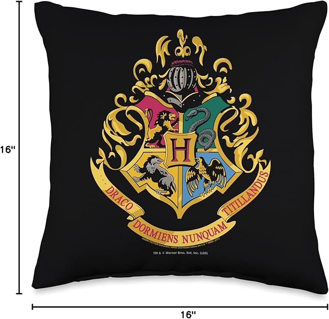 Harry Potter Hogwarts School Crest Throw Pillow