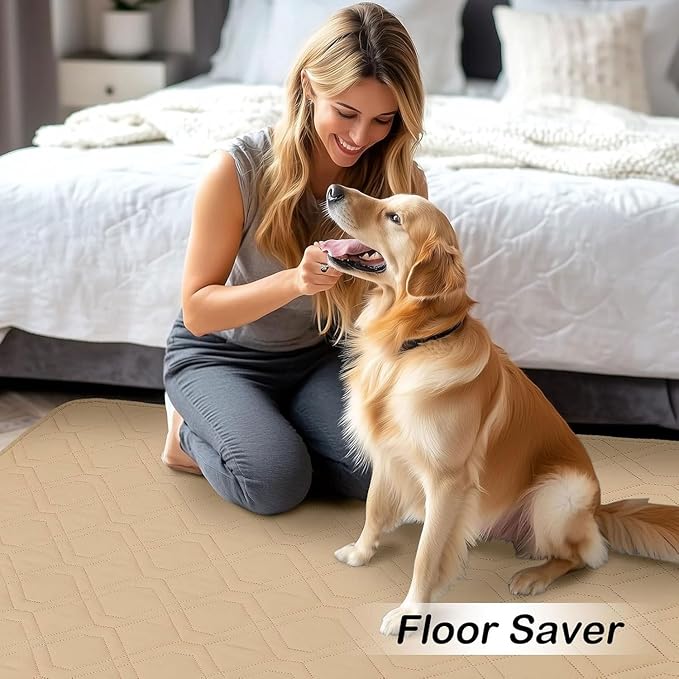 hyha Waterproof Dog Bed Blanket, Soft Pet Blankets, Waterproof Couch Cover for Dogs, Reversible Sofa Covers Washable for Furniture (68x82 Inch, Camel/Camel)