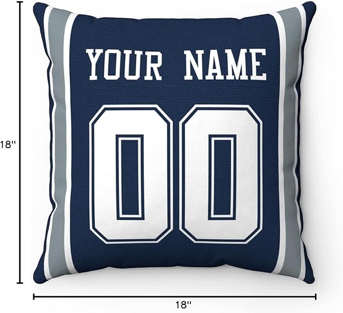 ANTKING Throw Pillow Dallas Custom Any Name and Number for Men Women Boy Gift
