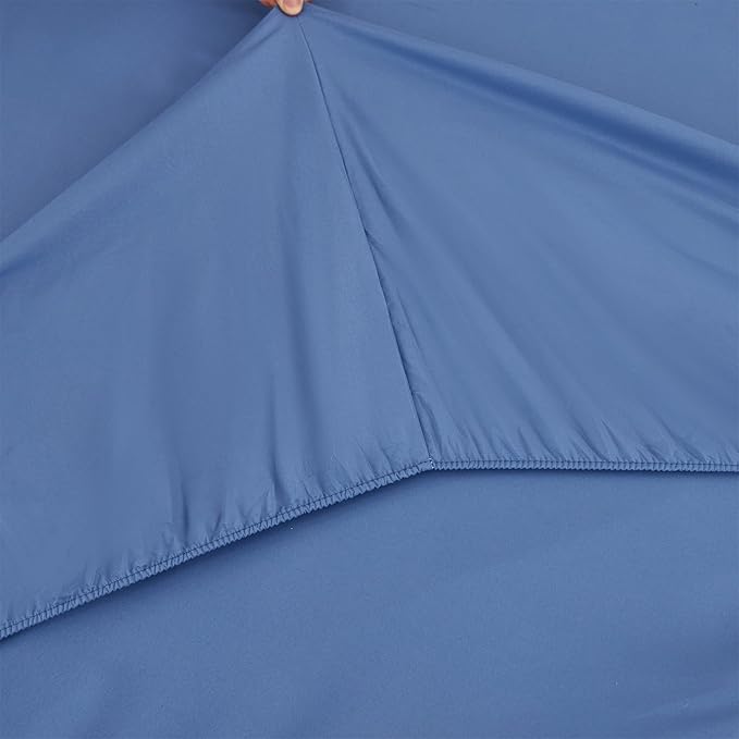 RYNGHIPY Navy Blue Comforter Set Full Size: 8 Pieces Bedding Set Colorblock Stripe Lightweight Soft All Season Comforter Sets with Sheets Pillowcases (Full,Navy)