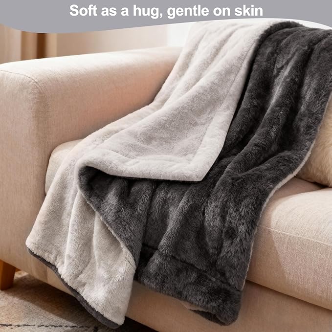 Heated Blanket Queen Size, 84"x90" Electric Heating Soft Dual-Sided Flannel Machine Washable Blanket, 12 Heat Levels & 12 Hours Auto Off, Soft Warm Flannel Blanket, Overheat Protection with ETL & FCC