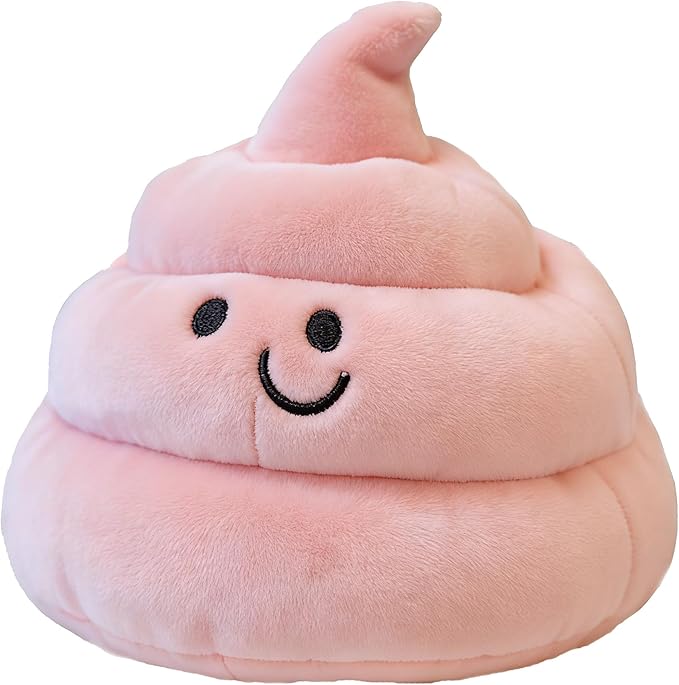 Lovely Plush Simulation Poop, Spoof Gifts, 3D Funny Decoration Pillow Children's Poop Gift (Pink, 10in)