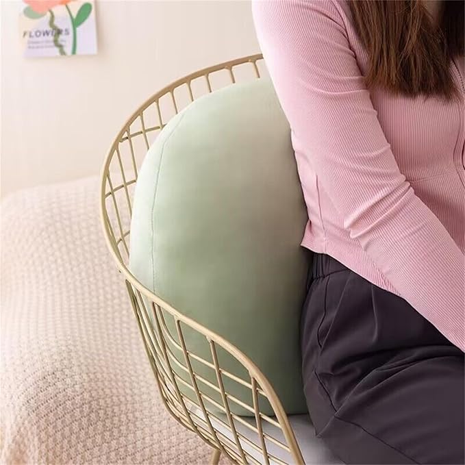 MOJUN Round Throw Pillow, 15.7" Soft Solid Color Round Sofa Lumbar Pillow Floor Pillow Home Decorative Pillow Cushion for Couch Car Living Room Bedroom, Green