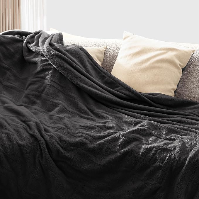 Electric Heated Blanket Queen Size 84"x90" Microplush Cover Blanket 4 Heat Settings & 10 Hours Auto Off, Cozy & Breathable, Warm All Night, Iron Grey