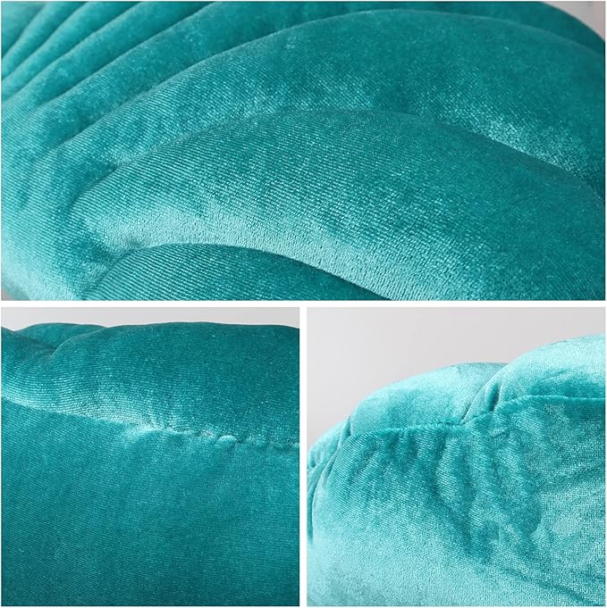 Yi-gog Seashell Pillow Sea Shaped Decorative Princess Throw Pillow 3D Velvet Soft Ocean Cute Throw Pillows for Bed Couch Chair Sofa Room 13.4 X 9.8 inch