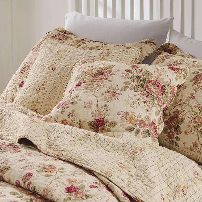 Greenland Home Antique Rose Dec. Pillow Pair Accessory, 18 x 18 inches Each (x2), 1 Count (Pack of 1)