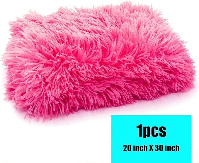 Pet Dog Bed Blankets, Fluffy Fleece Dog Throw Blankets Sleep Mat,Soft Puppy Blankets Cat Kitten, S M L XL,Fuzzy Reversible Sherpa Blanket for Bed, Couch, Sofa, Travel,Washable & Lightweight