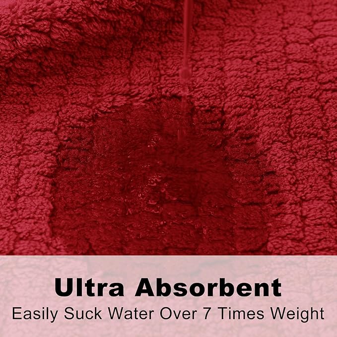 Men's Bathrobes with Hood, Soft Long Towel Robe for Men - Super Absorbent Quick Dry yet Warm