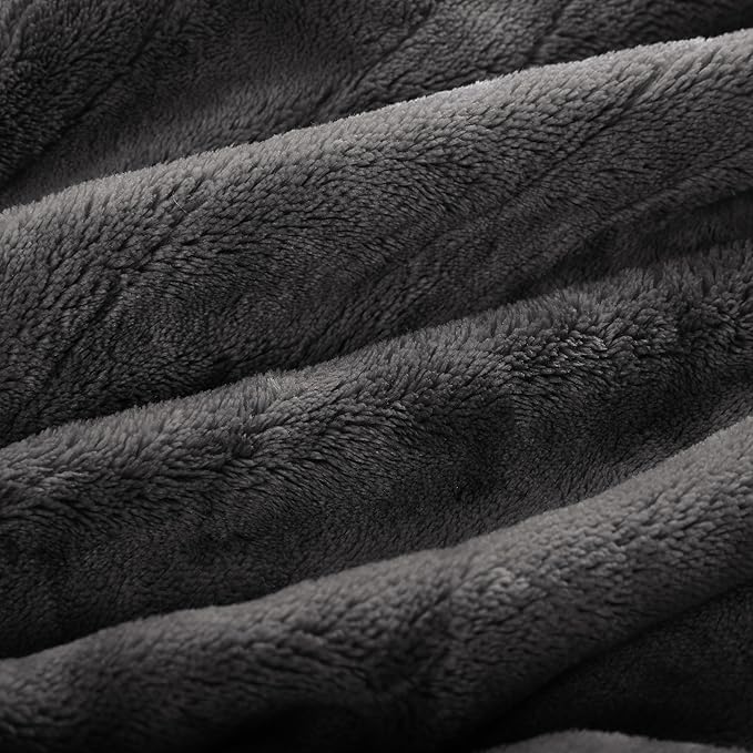 Electric Heated Blanket Full Size 72"x84",Fast Heating Throw, Soft Plush Microplush for Bed & Couch, 10 Hours Auto Off & 5 Heating Levels, Machine Washable, Gifts for Grandma & Family-Dark Gray