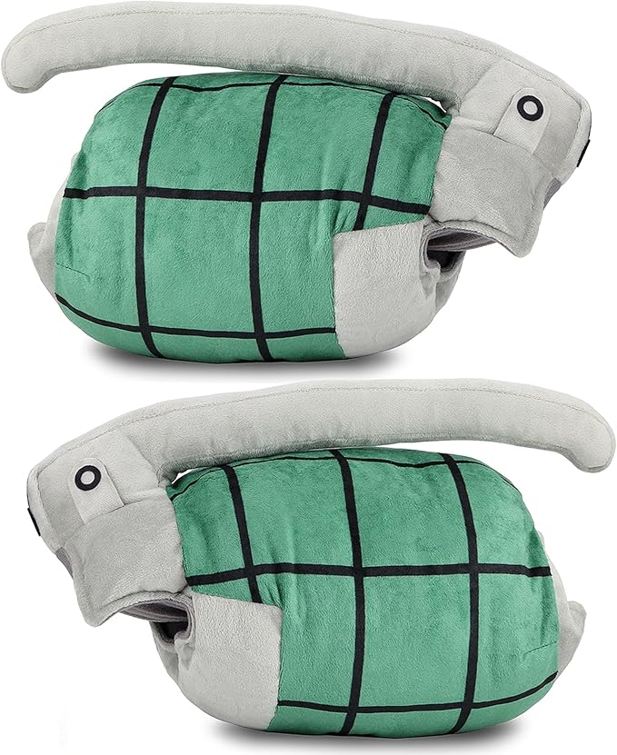 Roffatide Anime Katsuki Bakugo Plush Pillow Cosplay Grenade Shaped Gloves Throw Pillows 2 Pieces