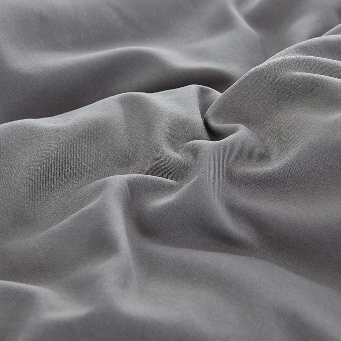 Houseri Dark Grey Comforter Set King Deep Gray Bedding Men Plain Grey Comforters Sets King Size for Women Solid Gray King Size Comforter Set Women Elegant Dark Gray Comforter Bed Blanket Quilts King