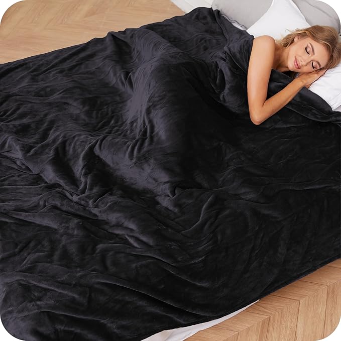 Electric Heated Blanket King Size 90"×100", Comfortable & Luxurious Flannel, 4 Heating Levels & 10 H Auto Shut Off, Dark Grey